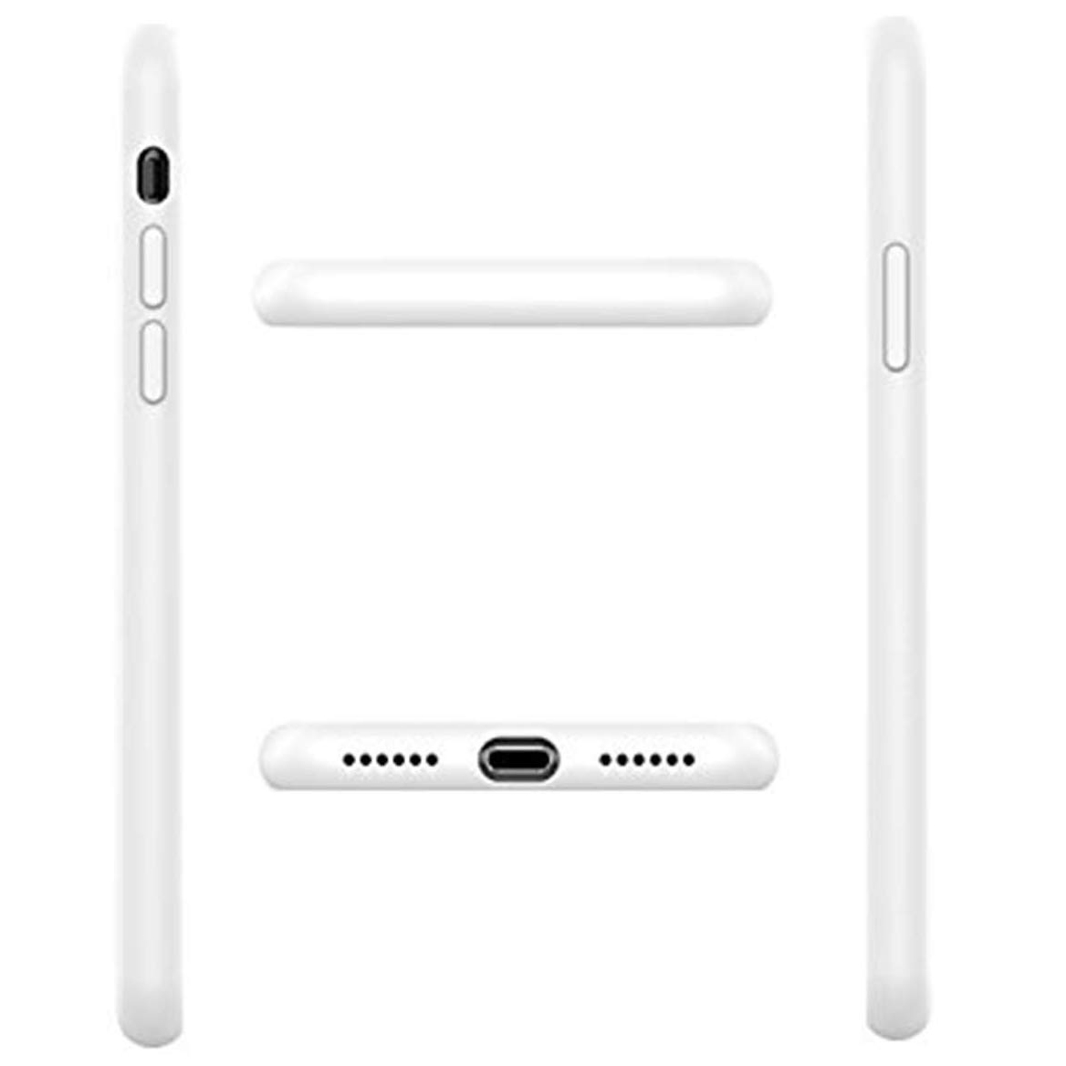 Silicone Case Full Protective (AA) для iPhone X/Xs (White)-1